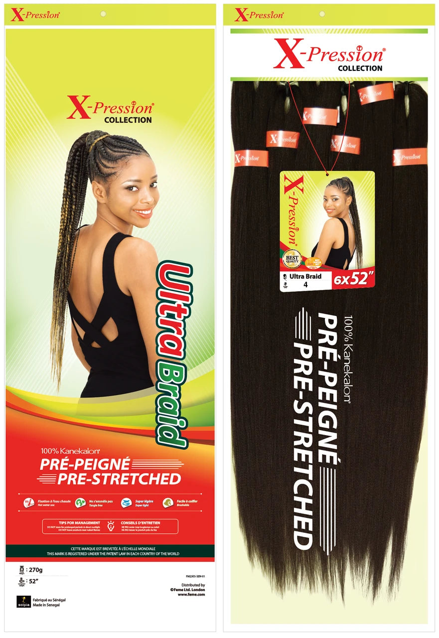 X-Pression - 6X Ultra Braid Pre-Stretched 52"